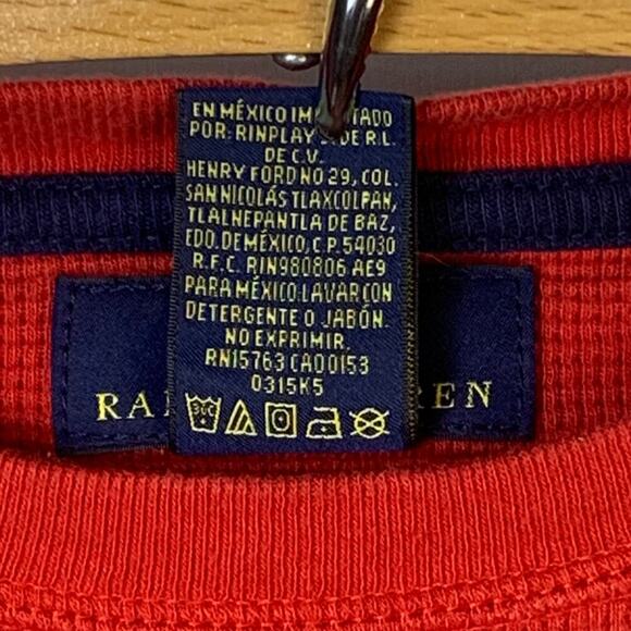 Ralph Laruen Polo Red Thermal Crewneck Shirt - Size L - Picture 5 of 5